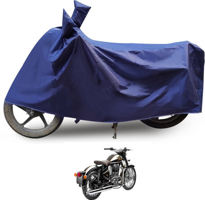 Euro Care Waterproof Two Wheeler Cover for Royal Enfield(Classic Chrome, Blue)