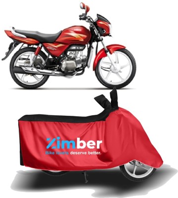 AutoRash Two Wheeler Cover for Hero(Splendor Plus, Red, Black)