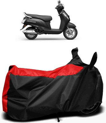 MMSSTAR Waterproof Two Wheeler Cover for Suzuki(Access 125, Red, Black)