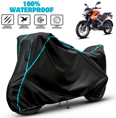 favy Waterproof Two Wheeler Cover for Bajaj(Pulsar NS125, Black, Blue)