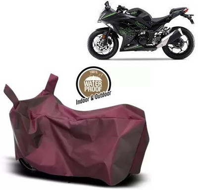 OliverX Waterproof Two Wheeler Cover for Kawasaki(Ninja 300 BS6, Maroon)