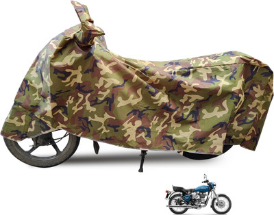Euro Care Waterproof Two Wheeler Cover for Royal Enfield(Electra, Black)