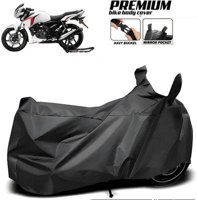 smwzxyu Waterproof Two Wheeler Cover for TVS(Apache 150, Black)