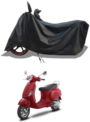 AASHTIK MART Two Wheeler Cover for Piaggio(Vespa VXL, Black)