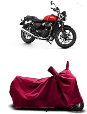 Coxtor Waterproof Two Wheeler Cover for Triumph(Street Twin BS6, Maroon)