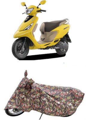 Coxtor Waterproof Two Wheeler Cover for TVS(Scooty Zest 110, Multicolor)