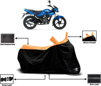 Amexride Two Wheeler Cover for Bajaj(XCD 125cc, Orange)