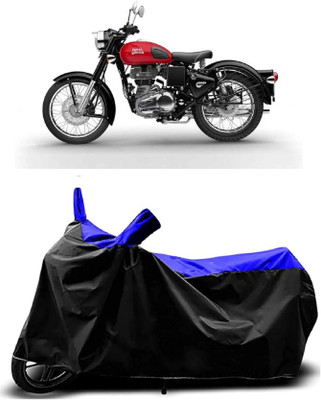 VESMEI Two Wheeler Cover for Royal Enfield(Bullet 350 New BS6, Blue)