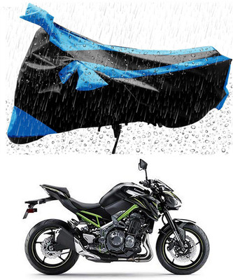 Mdstar Waterproof Two Wheeler Cover for Kawasaki(Z900, Blue, Black)