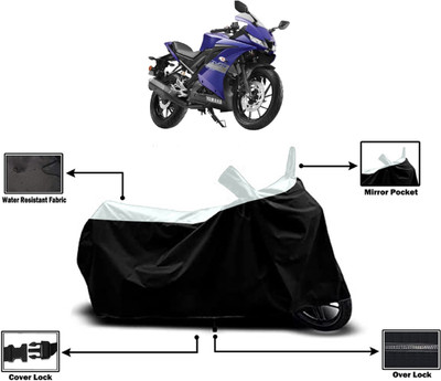 Amexride Two Wheeler Cover for Yamaha(YZF R15 S, White)