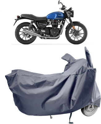 Amexride Two Wheeler Cover for Triumph(Street Twin, Grey)