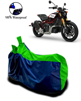 Autofly Waterproof Two Wheeler Cover for Indian(FTR 1200, Blue, Green)
