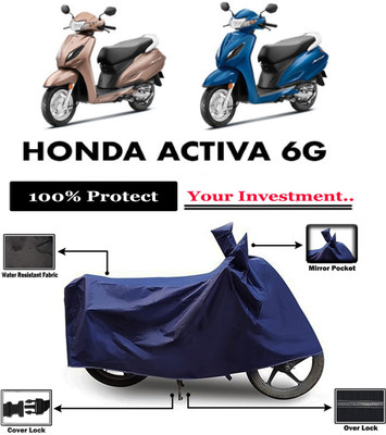Amexride Two Wheeler Cover for Honda(Activa 6G, Blue)