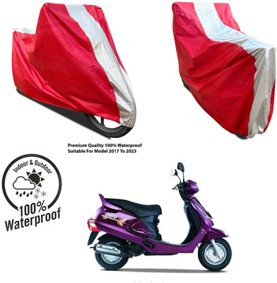 AUTOCAD Waterproof Two Wheeler Cover for Bajaj(ComforTec, Silver, Red)