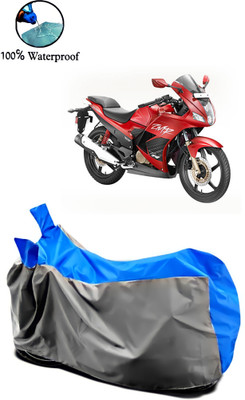 Autofly Waterproof Two Wheeler Cover for Hero(Karizma ZMR, Grey, Blue)