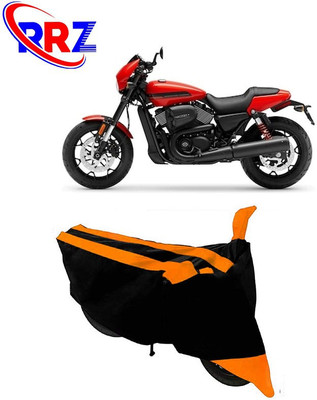 RRZ Waterproof Two Wheeler Cover for Harley Davidson(Street Rod, Black, Orange)