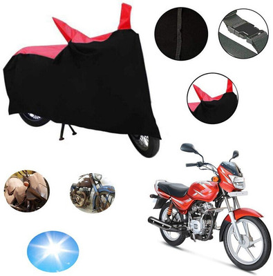 Matt Moon Two Wheeler Cover for Bajaj(CT100, Black)