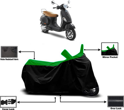 Amexride Two Wheeler Cover for Vespa(Vespa VXL, Green)