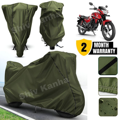 Shiv Kanha Waterproof Two Wheeler Cover for Honda(SP125, Green, Black)