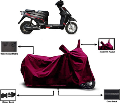 KEDIT Two Wheeler Cover for Hero(Electric NYX HS500 ER, Maroon)