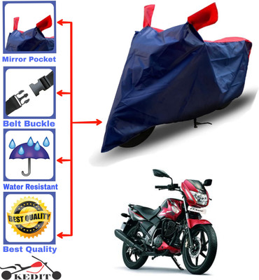 AASHTIK MART Two Wheeler Cover for TVS(Flame SR125, Red, Blue)