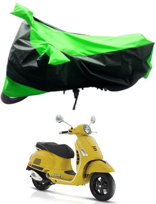 Ascension Two Wheeler Cover for Piaggio(Vespa VXL 150, Black, Green)