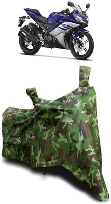 ATBROTHERS Waterproof Two Wheeler Cover for Yamaha(YZF-R15 V2, Multicolor, Green)