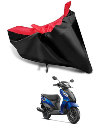 KEDIT Two Wheeler Cover for Suzuki(Let's, Red, Black)