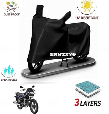 smwzxyu Waterproof Two Wheeler Cover for Hero(Splendor Plus, Black)