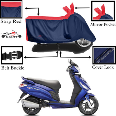 KEDIT Two Wheeler Cover for Hero(Maestro, Red, Blue)