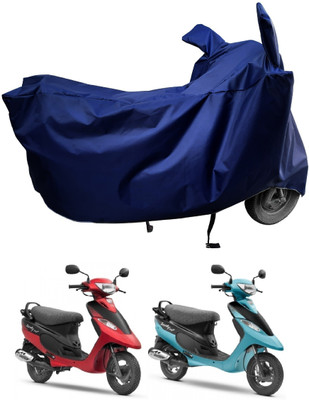 Amexride Two Wheeler Cover for TVS(Pep Plus, Blue)