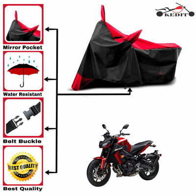 KEDIT Two Wheeler Cover for Yamaha(MT 09 BS6, Red, Black)