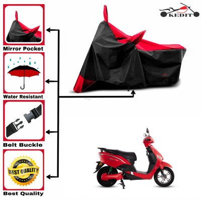 AASHTIK MART Two Wheeler Cover for Hero(Electric Optima DX, Red, Black)