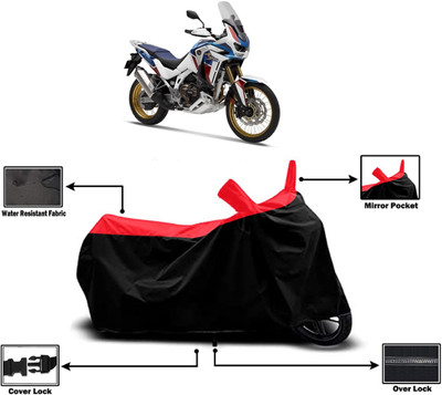 Amexride Two Wheeler Cover for Honda(CRF1000L Africa Twin, Red)