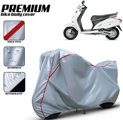 Shiv Kanha Waterproof Two Wheeler Cover for Honda(Activa 4G, Silver, Red)
