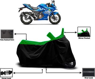 Amexride Two Wheeler Cover for Suzuki(Gixxer SF 250, Green)