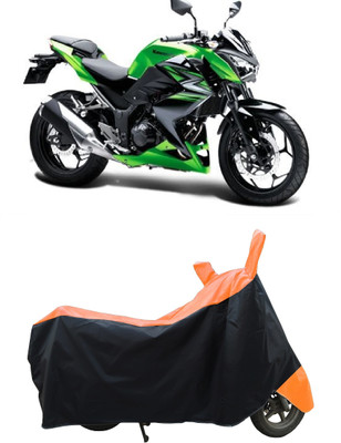 Coxtor Waterproof Two Wheeler Cover for Kawasaki(Z250 BS6, Orange)