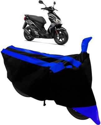 Mdstar Waterproof Two Wheeler Cover for Yamaha(Jog R, Black, Blue)