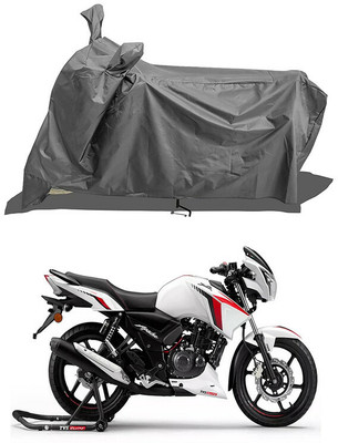 JC AutoHub Waterproof Two Wheeler Cover for TVS(Apache RTR 160, Grey)