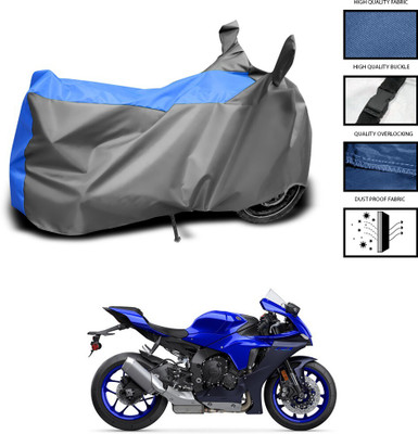 DeepShakshi AUTOMOTIVE Two Wheeler Cover for Yamaha(YZF R1, Grey, Blue)