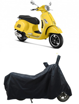 Coxtor Waterproof Two Wheeler Cover for Vespa(GTS 300, Black)
