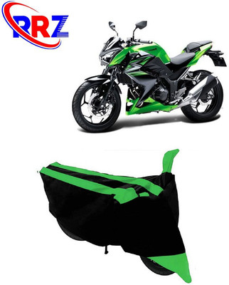 RRZ Waterproof Two Wheeler Cover for Kawasaki(Z250, Black, Green)