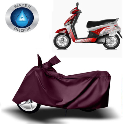 DeepShakshi AUTOMOTIVE Waterproof Two Wheeler Cover for Mahindra(Gusto 125, Maroon)