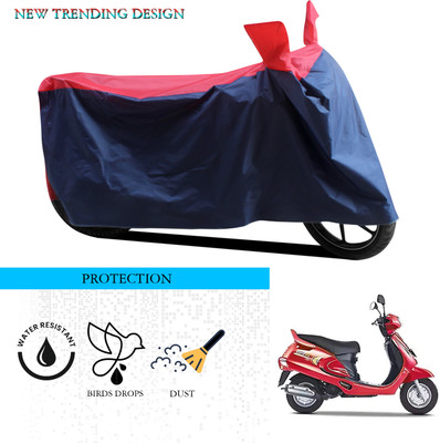ANTHUB Waterproof Two Wheeler Cover for Mahindra(Duro, Black, Red)