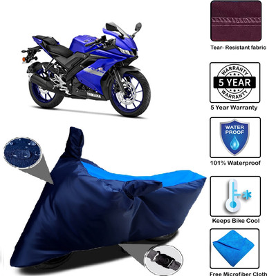 MISSION COLLECTION Waterproof Two Wheeler Cover for Yamaha(R15 V3, Blue)