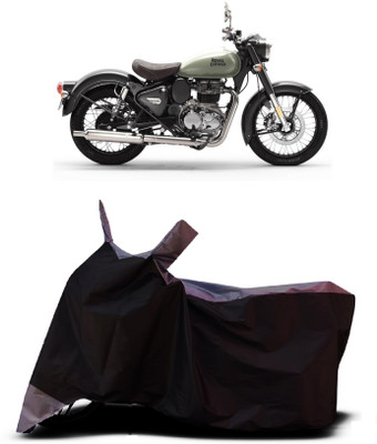 VESMEI Two Wheeler Cover for Royal Enfield(Classic 350, Grey)
