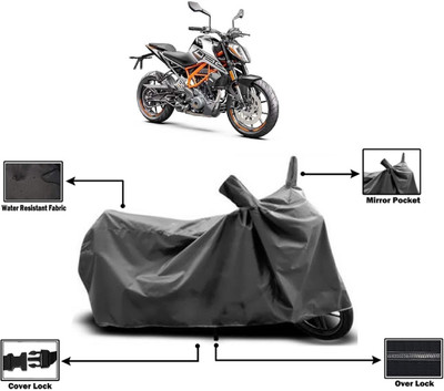 Amexride Two Wheeler Cover for KTM(250 Duke BS6, Grey)