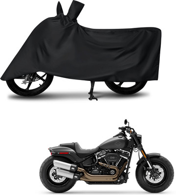 DeepShakshi AUTOMOTIVE Waterproof Two Wheeler Cover for Harley Davidson(Fat Boy, Black)