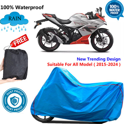 OliverX Waterproof Two Wheeler Cover for Suzuki(Gixxer, Blue)
