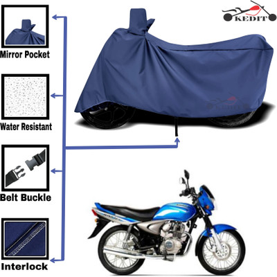 KEDIT Two Wheeler Cover for Bajaj(Wind 125, Blue)